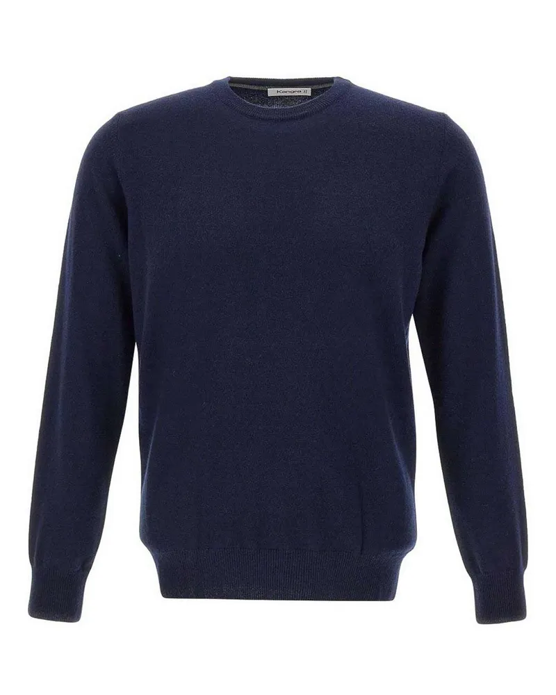 Kangra Cashmere Rundhalspullover - Blau Blau