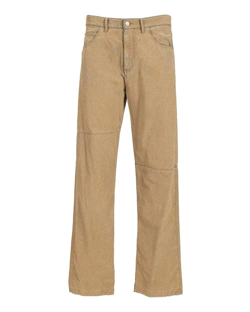 Maison Margiela Straight Leg Jeans - Beige Beige