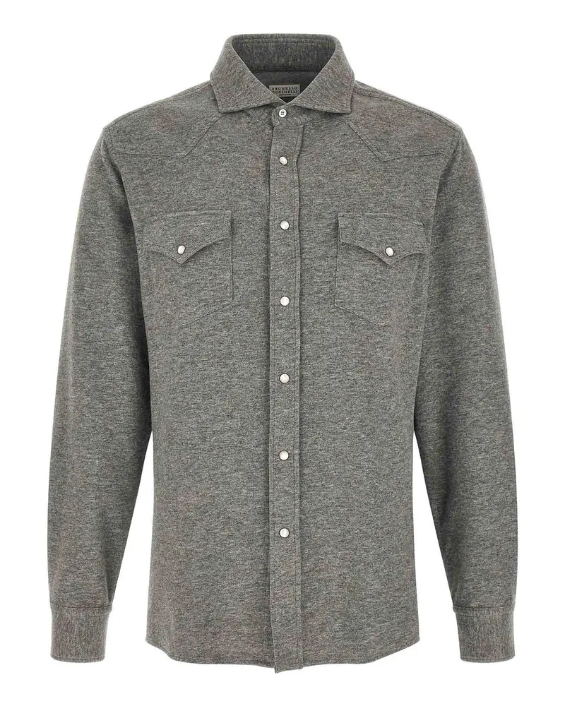 Brunello Cucinelli Hemd - Grau Grau