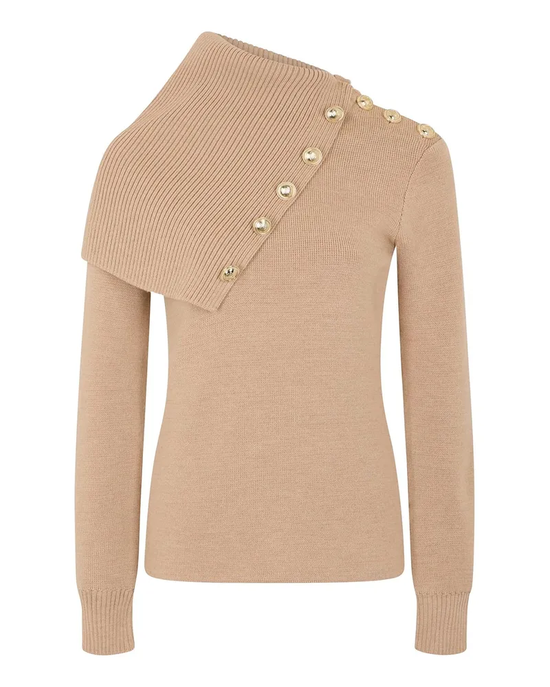 Paco Rabanne Rundhalspullover - Beige Beige
