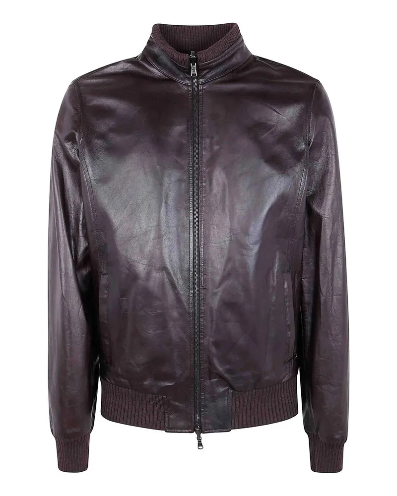 BARBA Lederjacke - Braun Braun