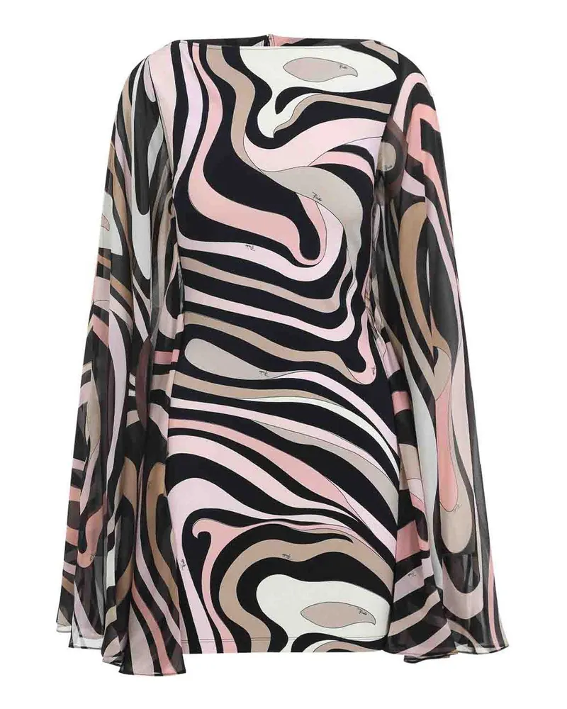 Emilio Pucci Knielanges Kleid - Schwarz Bunt