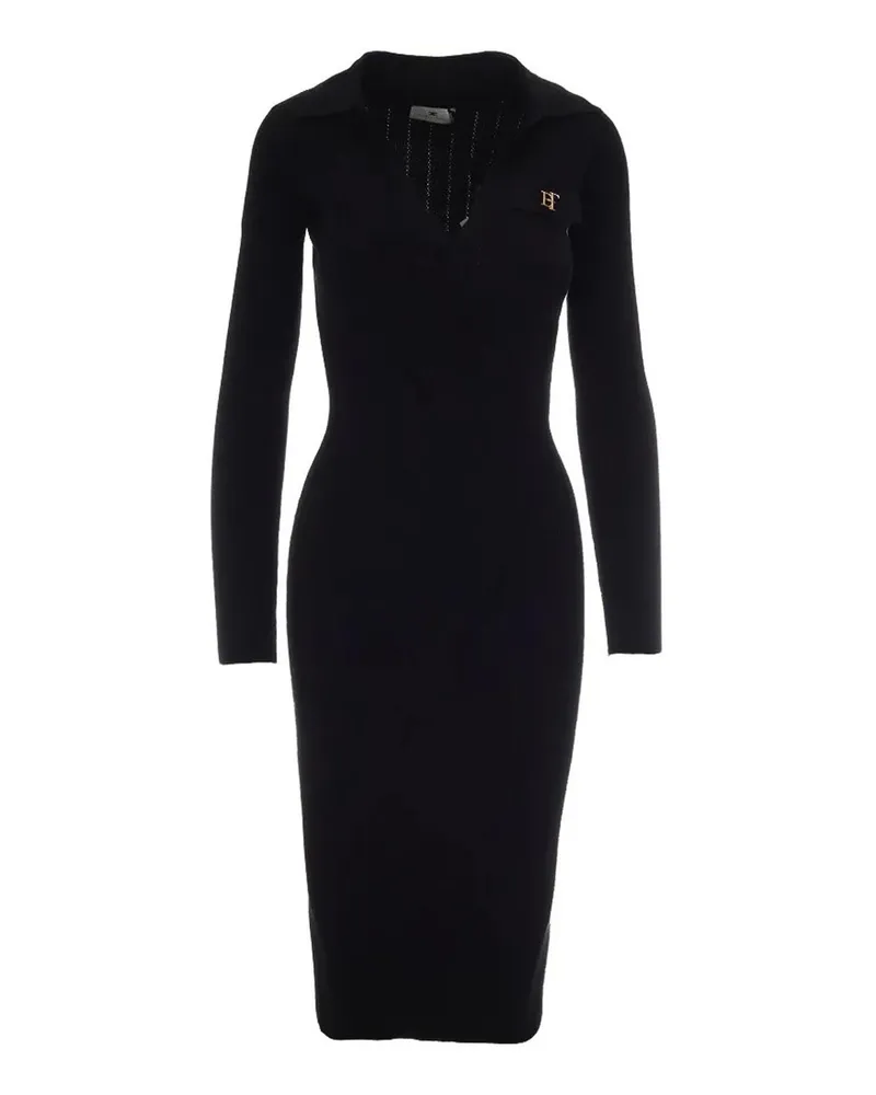 Elisabetta Franchi Maxikleid - Schwarz Schwarz
