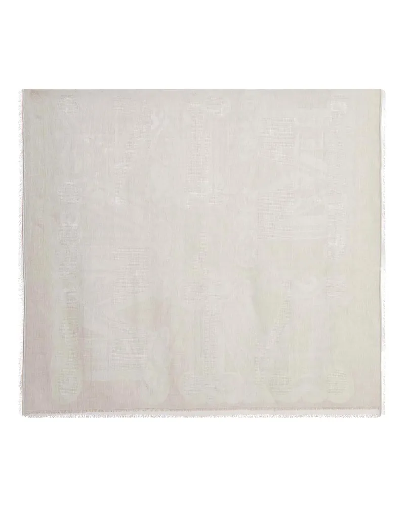 Max Mara Schal - Weiß Weiß