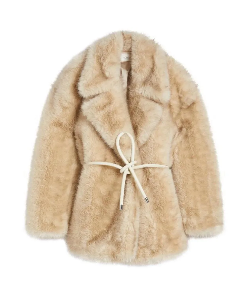SPORTMAX Knielanger Mantel - Beige Beige