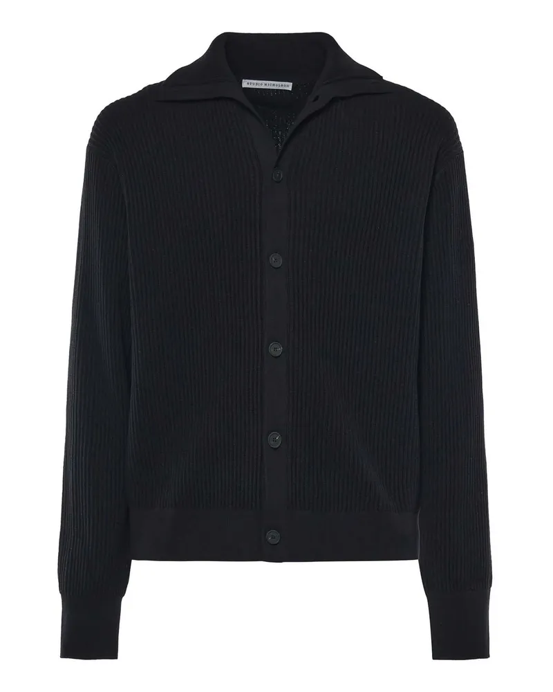 Studio Nicholson Cardigan - Schwarz Schwarz