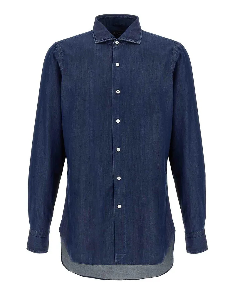 Finamore 1925 Hemd - Blau Blau