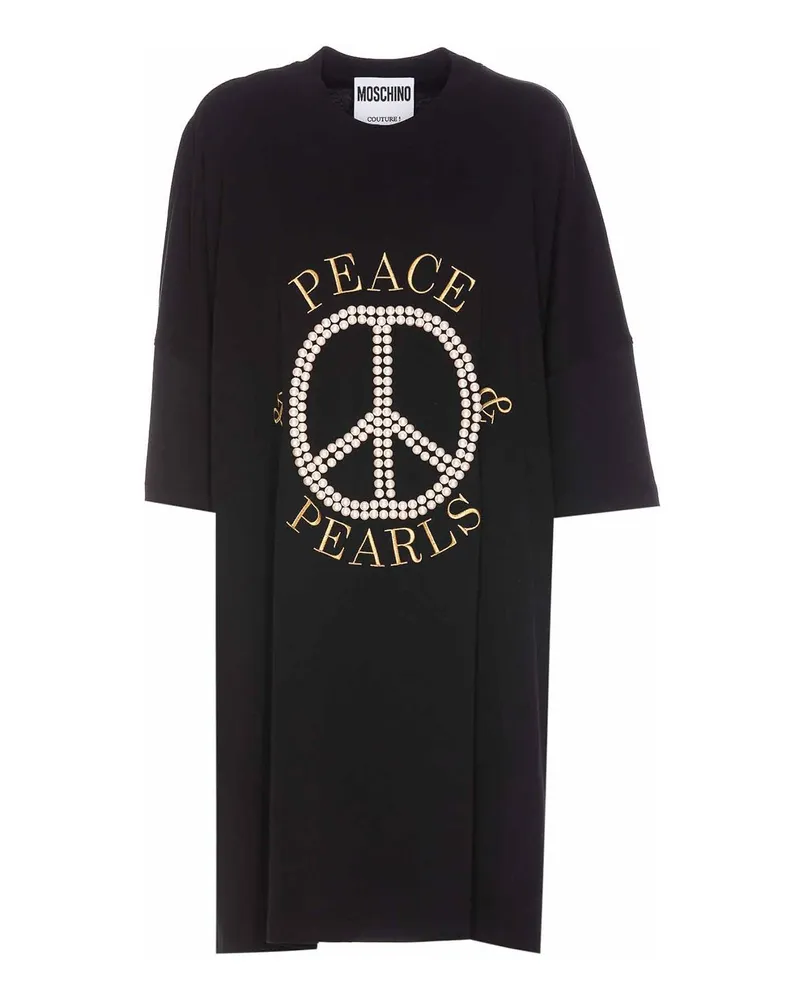 Moschino Knielanges Kleid - Schwarz Schwarz