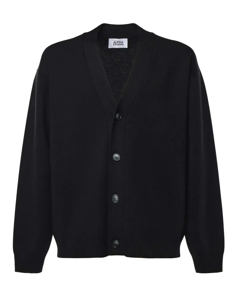 Alpha Studio Cardigan - Schwarz Schwarz