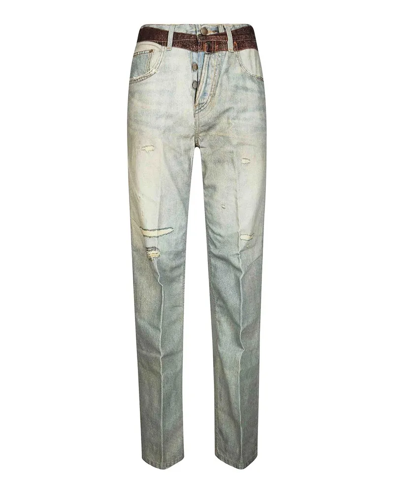 Haikure Straight Leg Jeans - Grau Grau