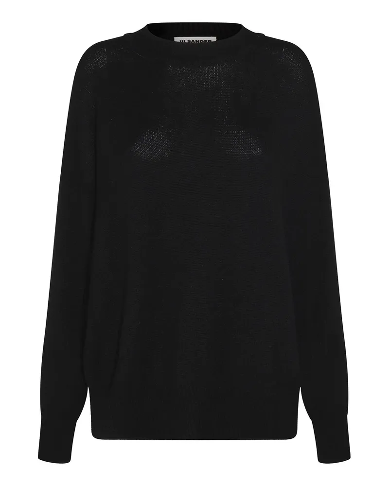 Jil Sander Rundhalspullover - Schwarz Schwarz