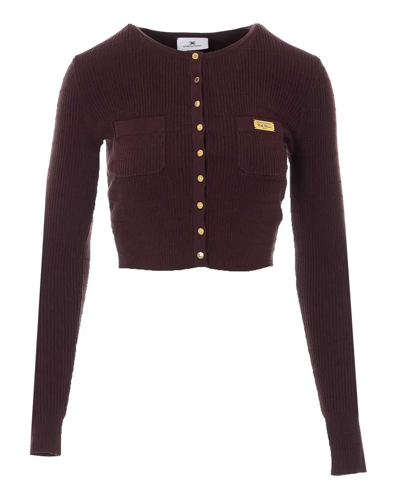 Elisabetta Franchi Rundhalspullover - Braun Braun