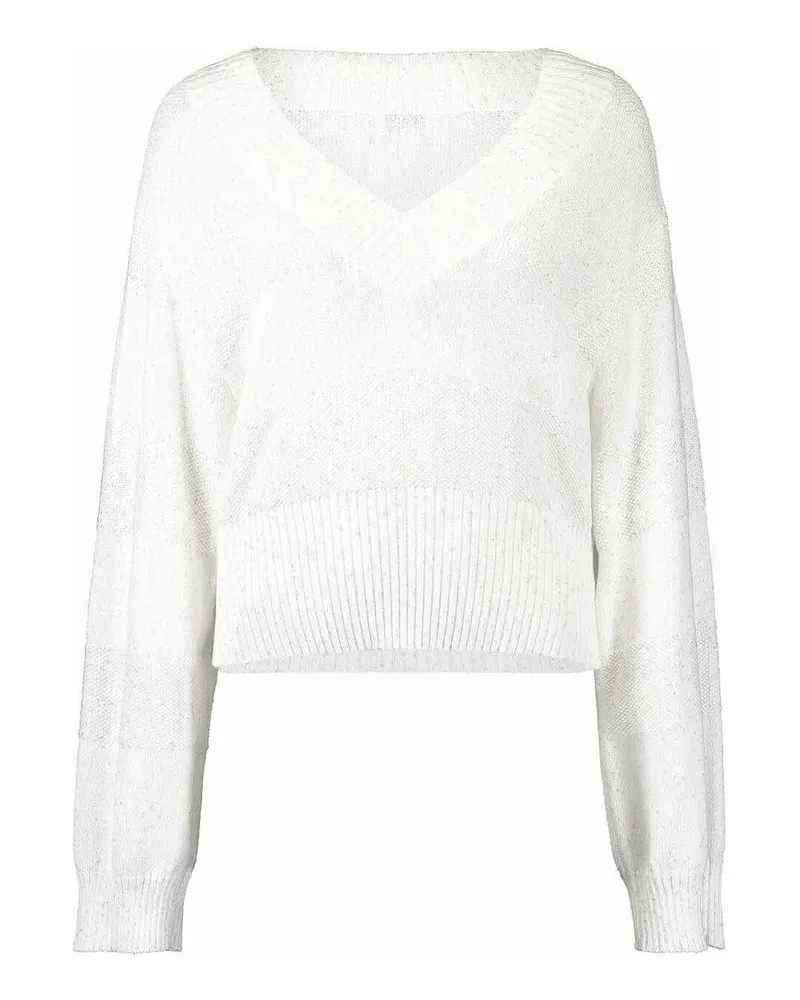 Brunello Cucinelli Rundhalspullover - Weiß Weiß