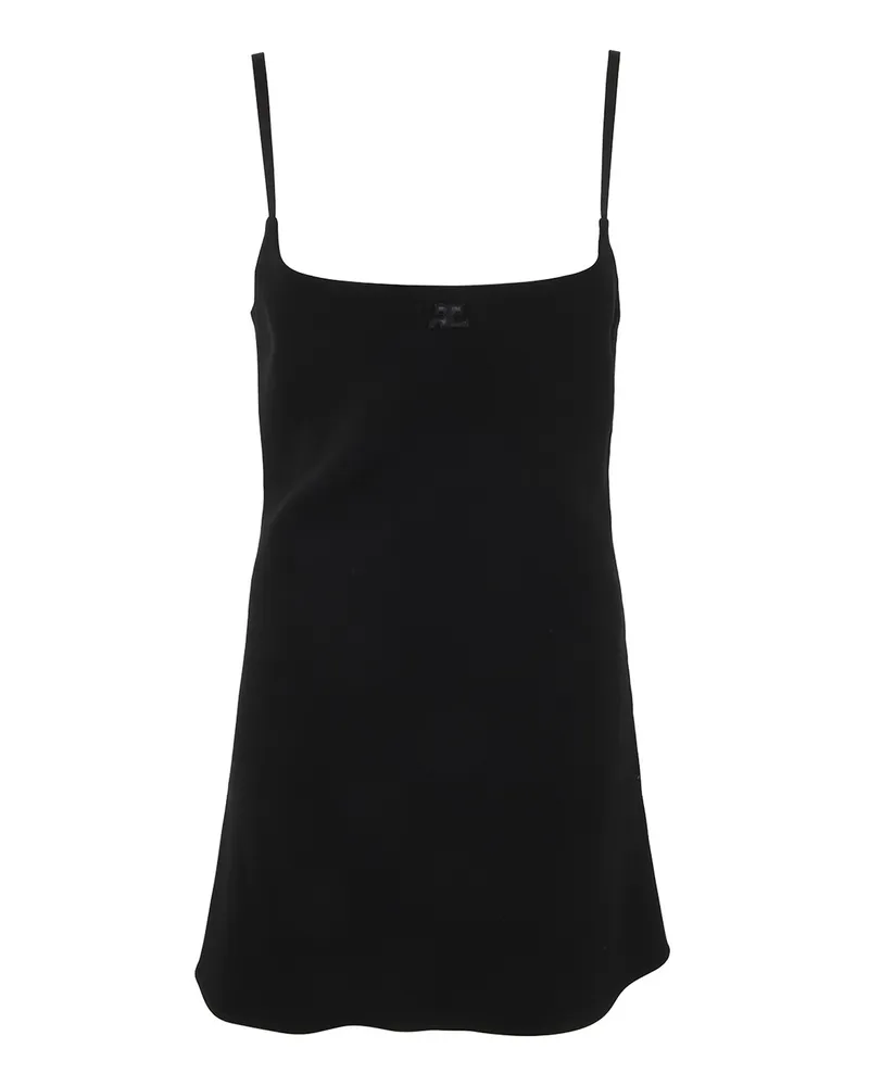 Courrèges Kurzes Kleid - Schwarz Schwarz