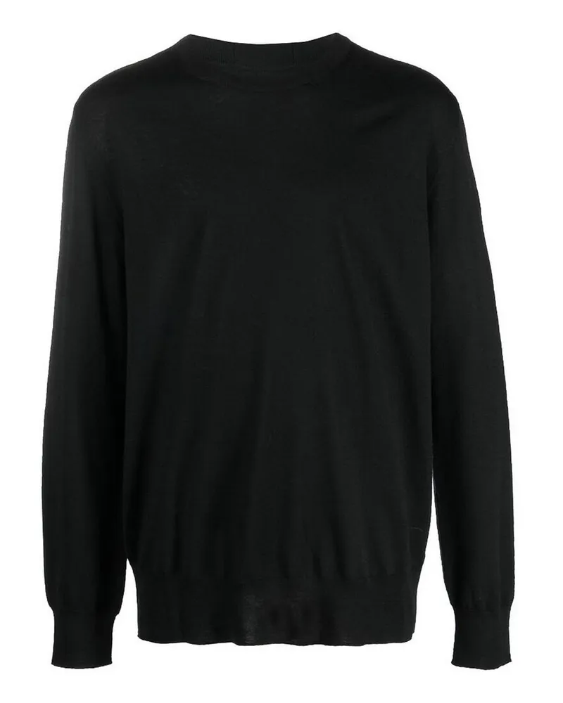 Jil Sander Rundhalspullover - Schwarz Schwarz