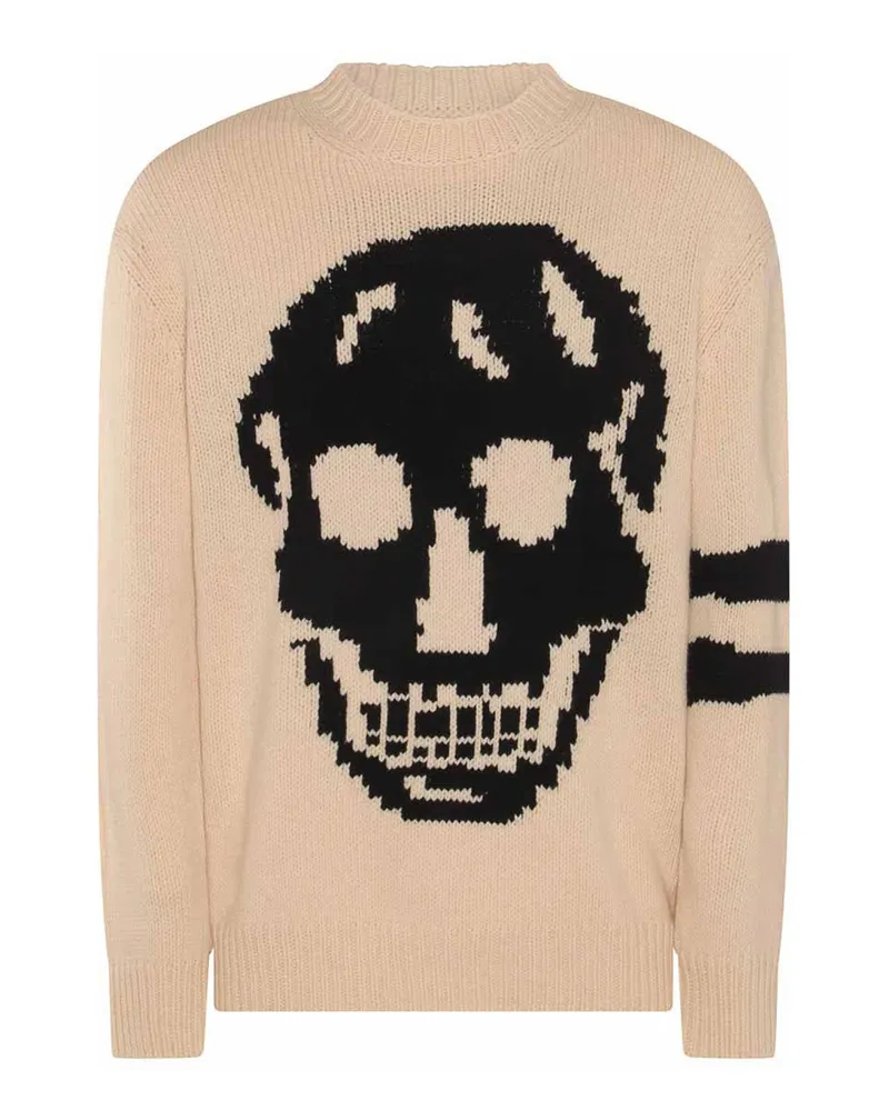 Alexander McQueen Rundhalspullover Beige