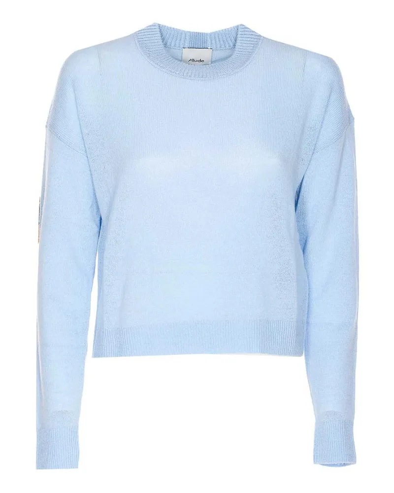 ALLUDE Rundhalspullover - Blau Blau