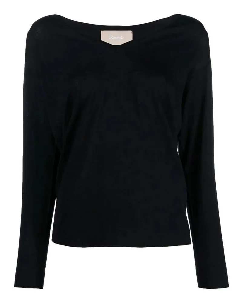 Drumohr  V-Pullover - Dunkelblau Dunkelblau