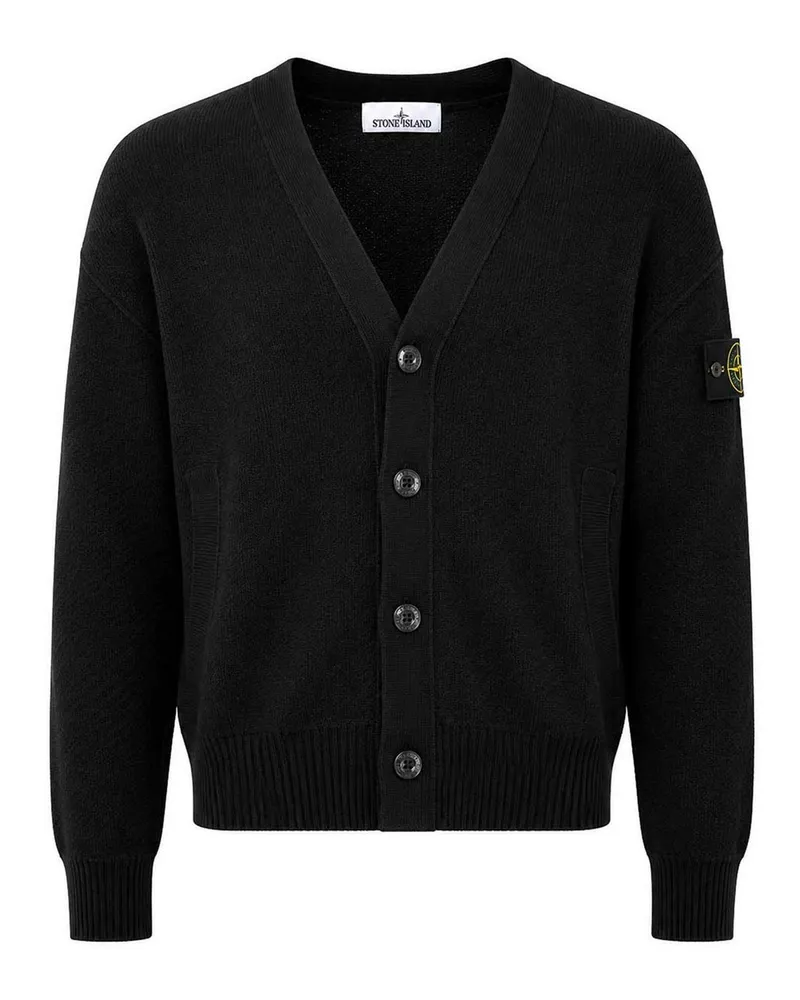 Stone Island Cardigan - Schwarz Schwarz
