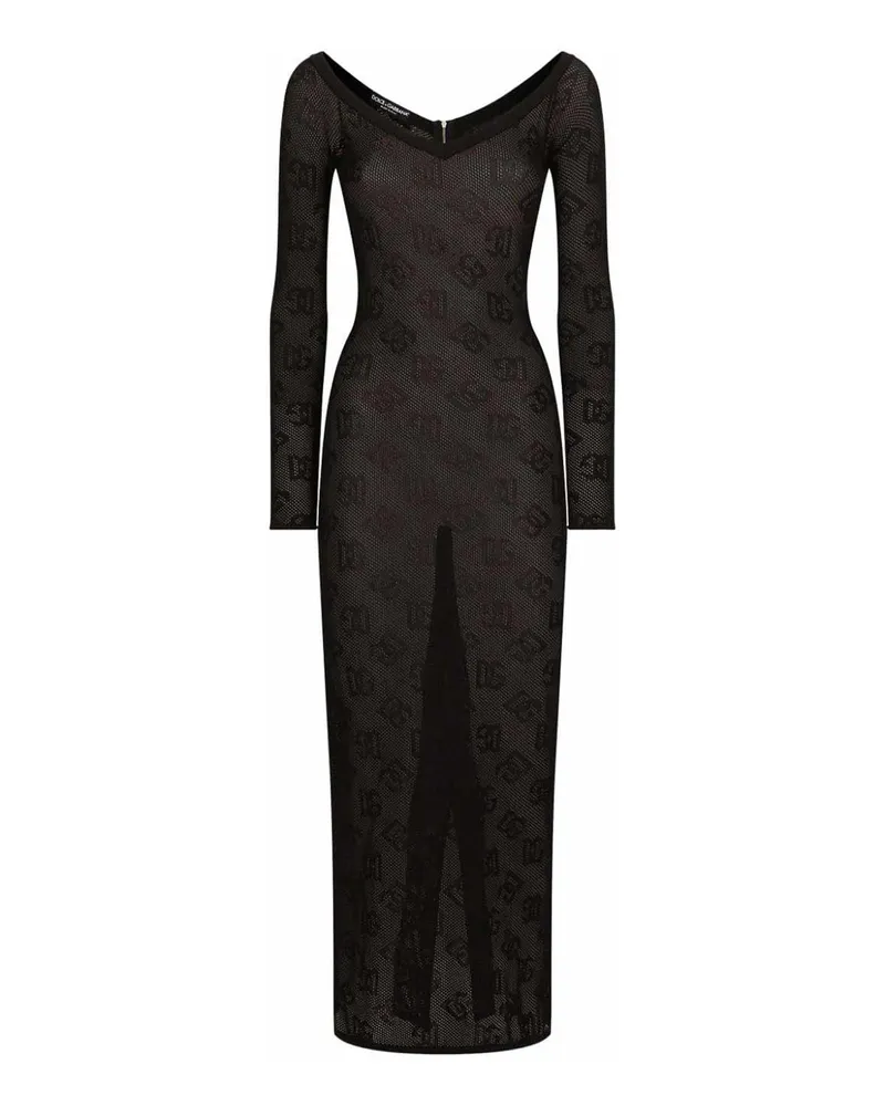 Dolce & Gabbana Maxikleid - Schwarz Schwarz