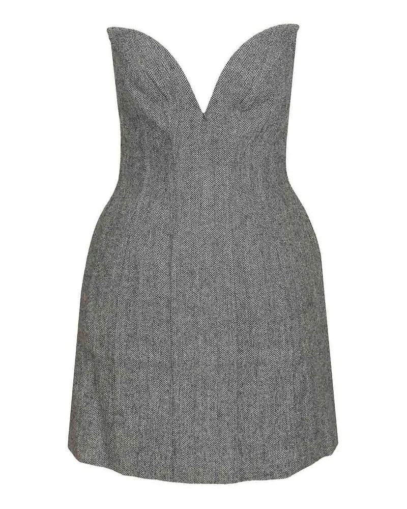 Self-Portrait Kurzes Kleid - Grau Grau