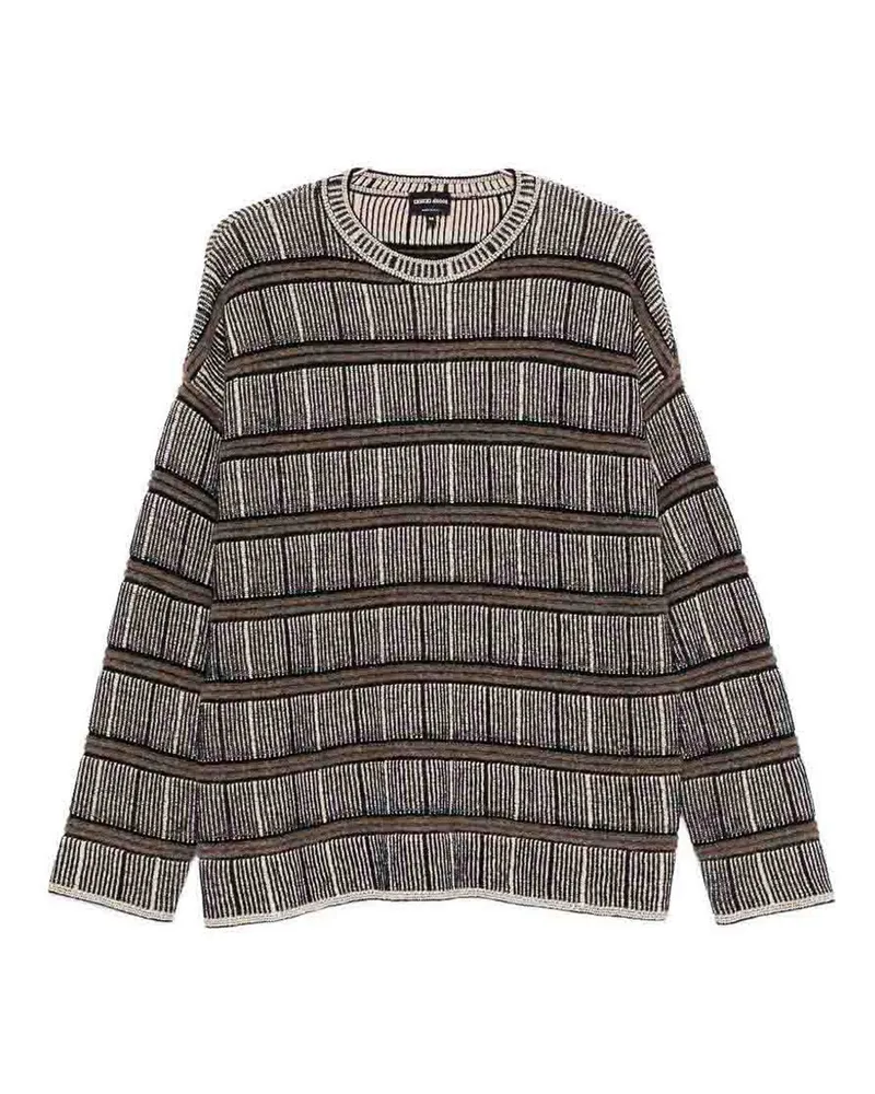 Giorgio Armani Rundhalspullover - Dunkelblau Dunkelblau