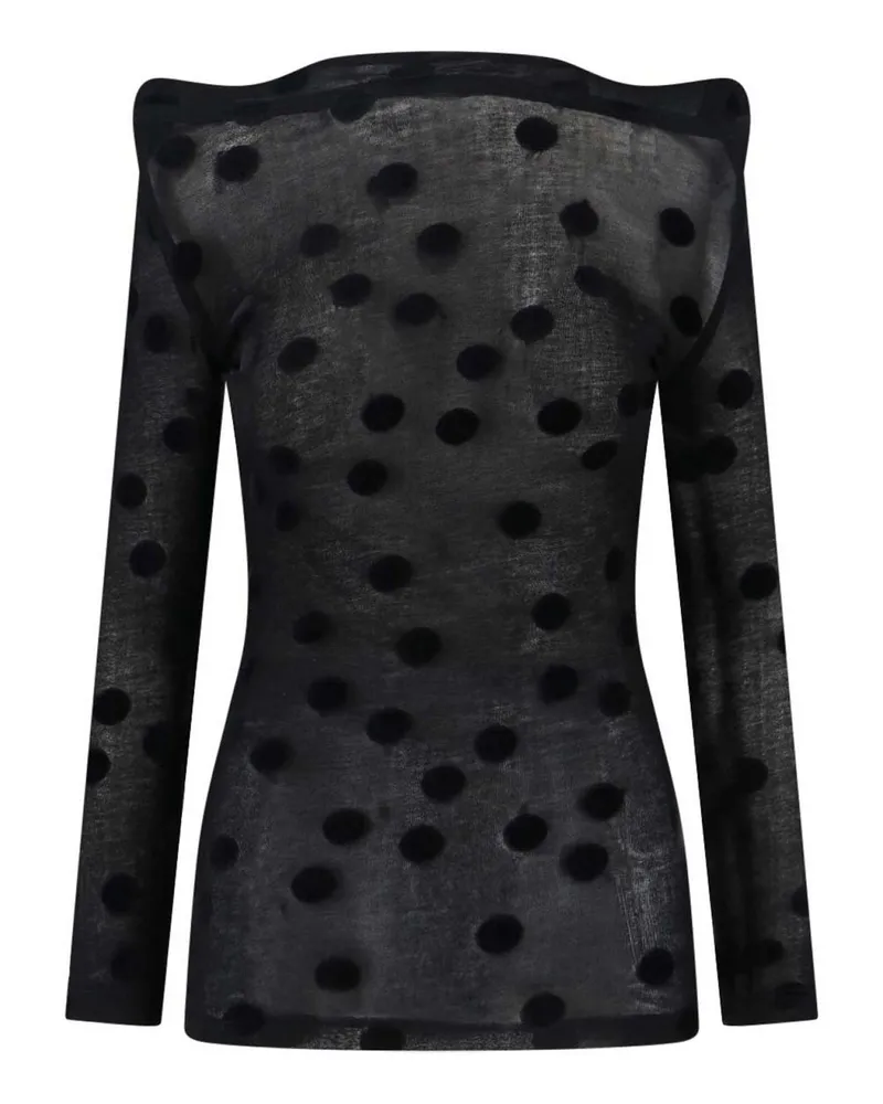 Junya Watanabe Rundhalspullover - Schwarz Schwarz
