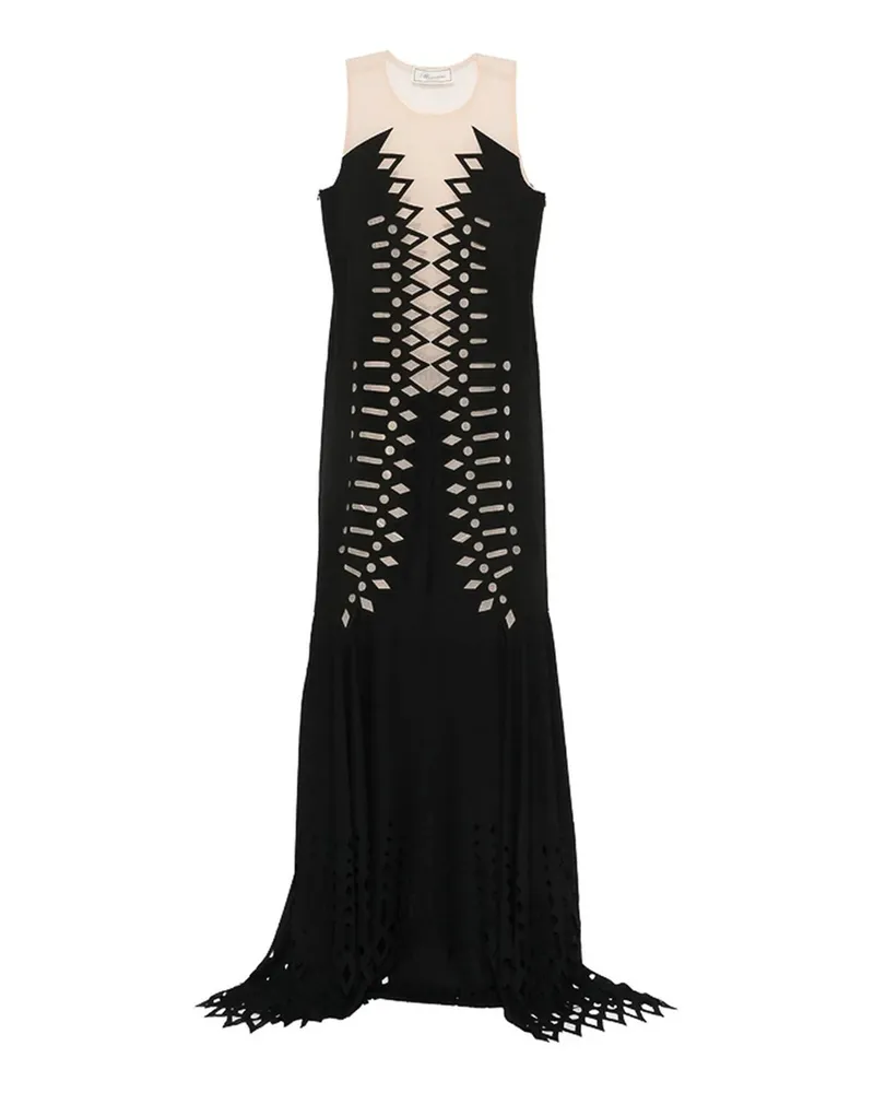 Blumarine Knielanges Kleid - Schwarz Schwarz