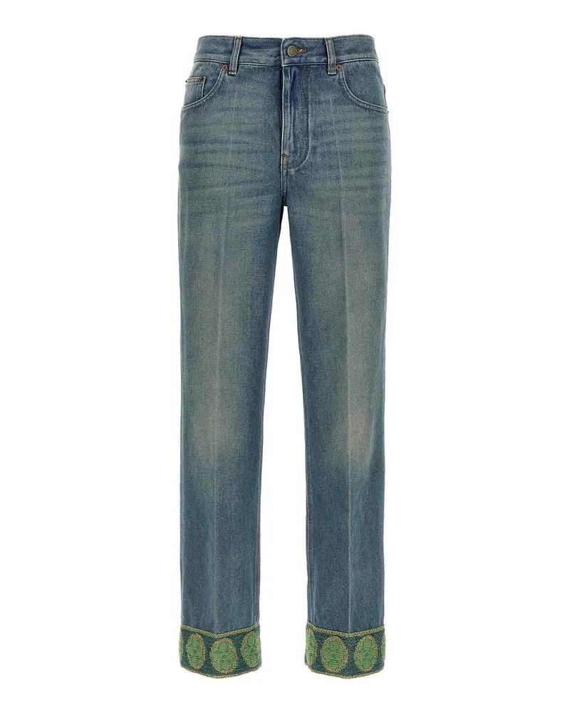 Valentino Garavani Straight Leg Jeans - Blau Blau
