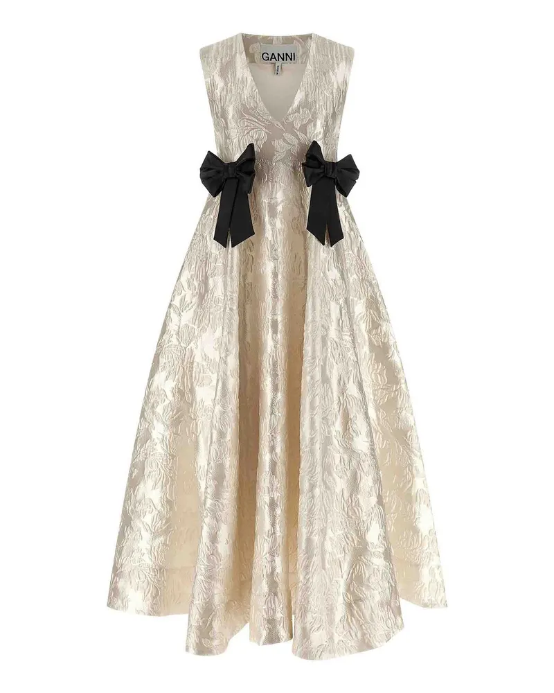 Ganni Maxikleid - Weiß Weiß