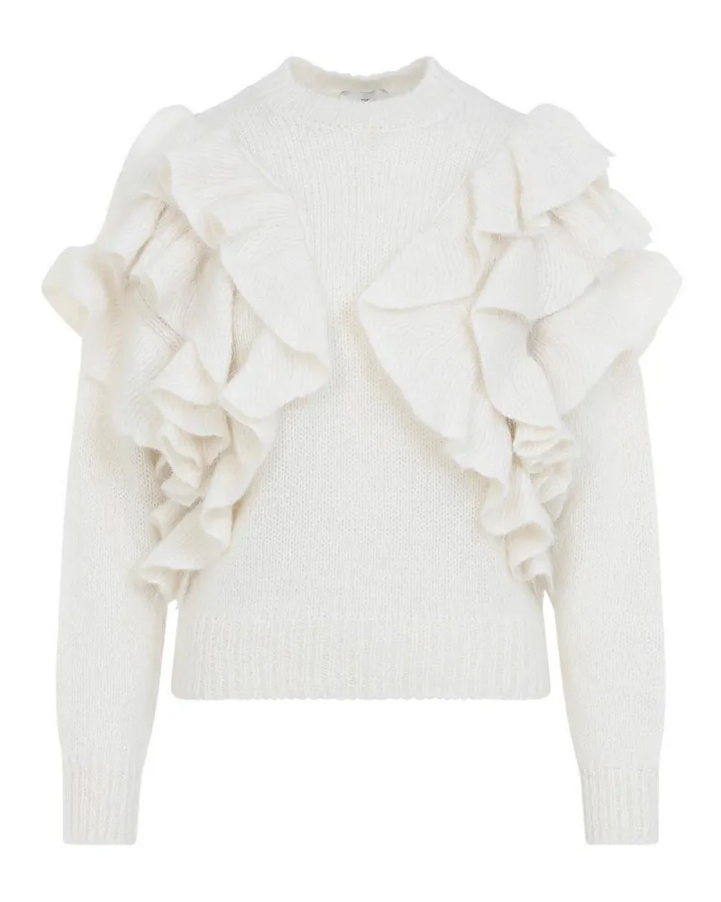 Elisabetta Franchi Rundhalspullover - Creme Creme