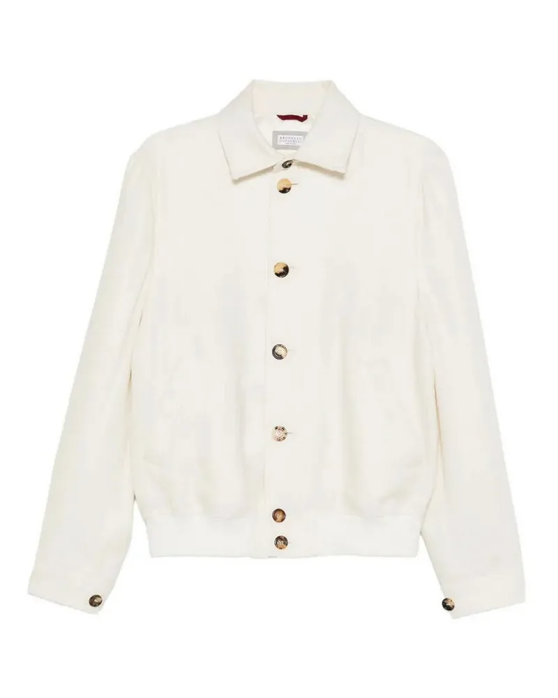 Brunello Cucinelli Bomberjacke - Creme Creme