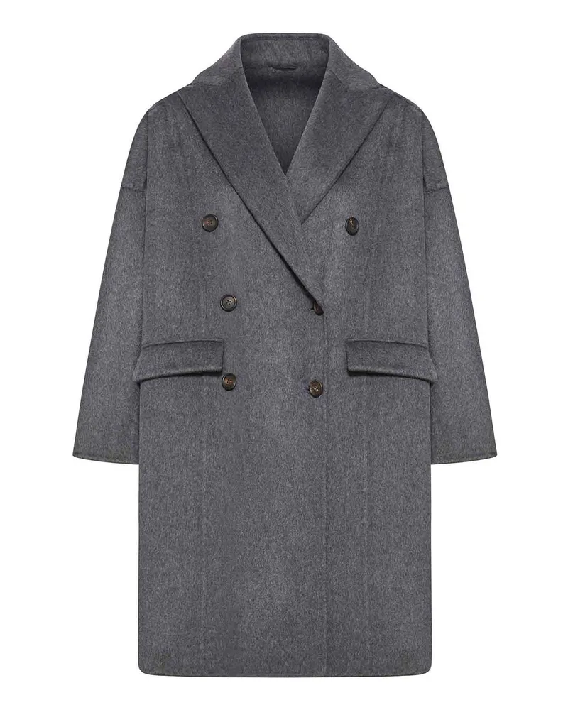 Brunello Cucinelli Kurzer Mantel - Grau Grau