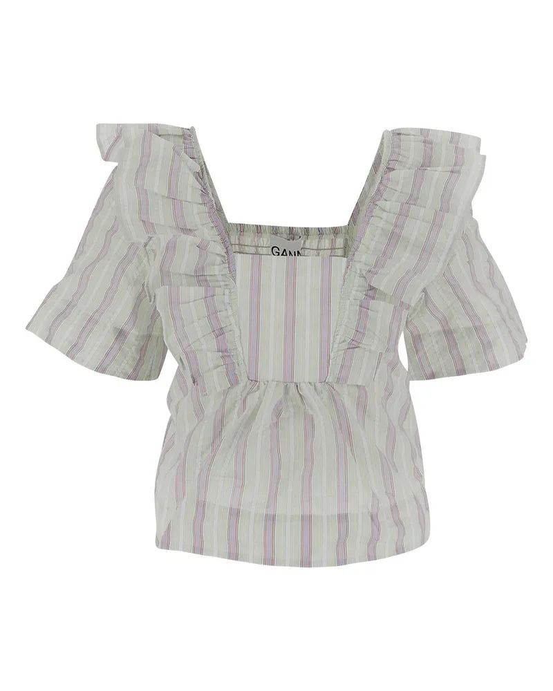 Ganni T-Shirt - Weiß Weiß