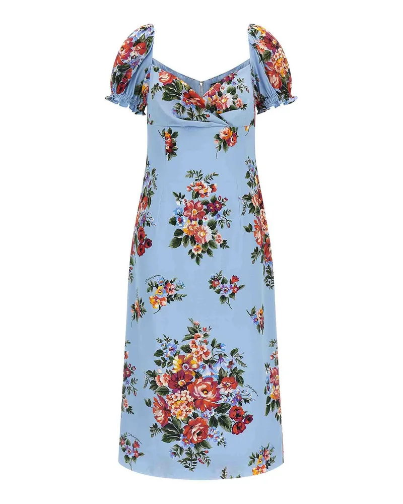 Dolce & Gabbana Knielanges Kleid - Hellblau Hellblau