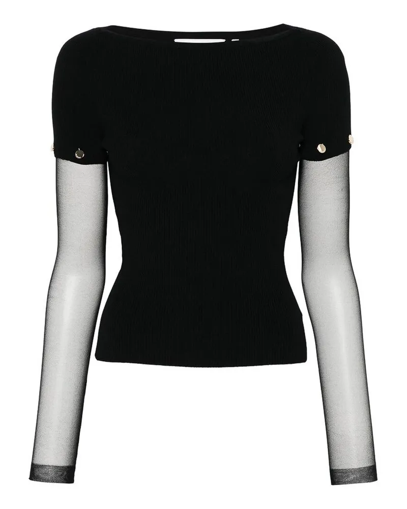 SPORTMAX Rundhalspullover - Schwarz Schwarz