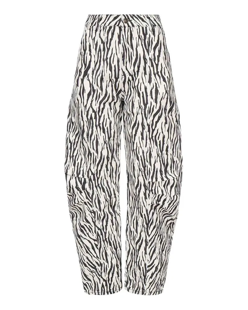 ROTATE Birger Christensen Straight Leg Jeans - Schwarz Schwarz