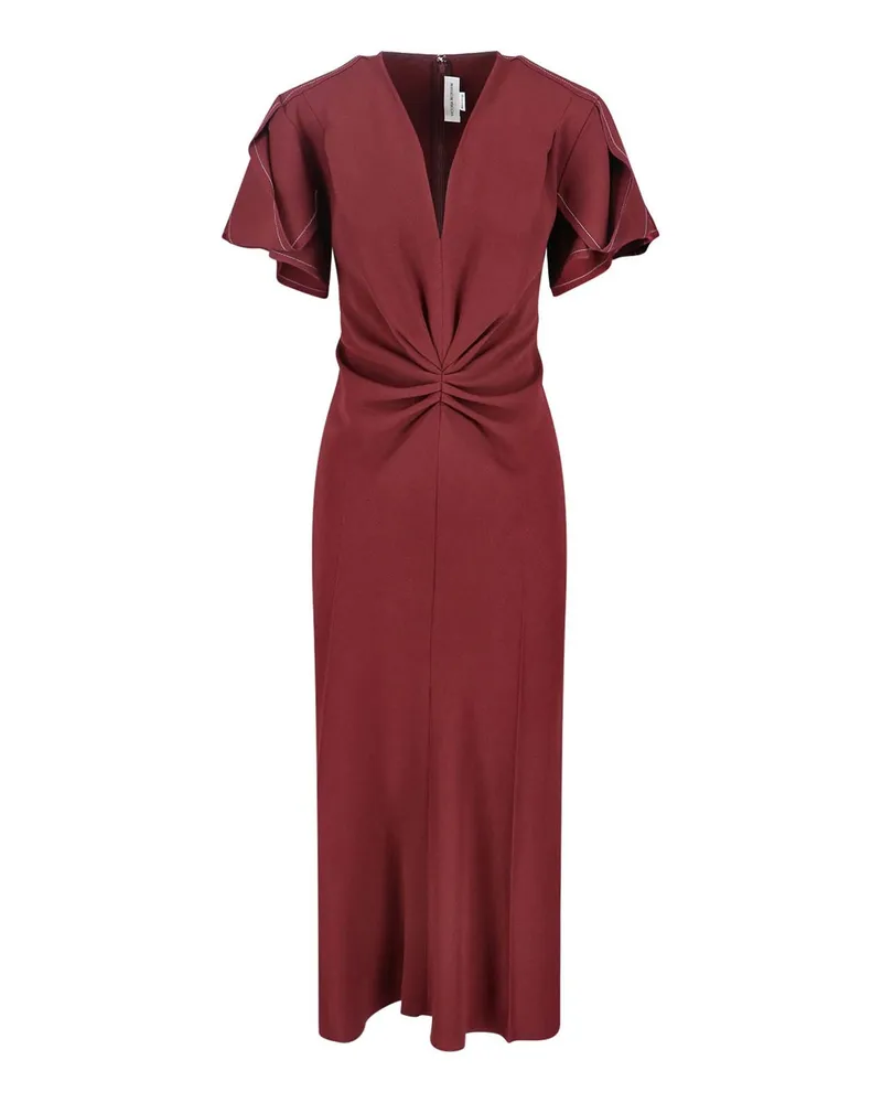 Victoria Beckham Knielanges Kleid - Rot Rot