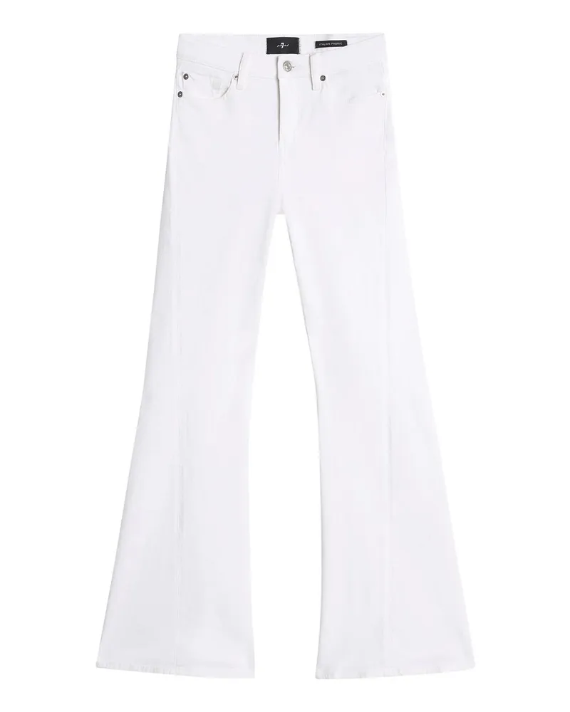 7 for all mankind Straight Leg Jeans - Weiß Weiß