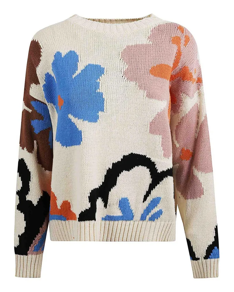 Max Mara Rundhalspullover - Bunt Bunt