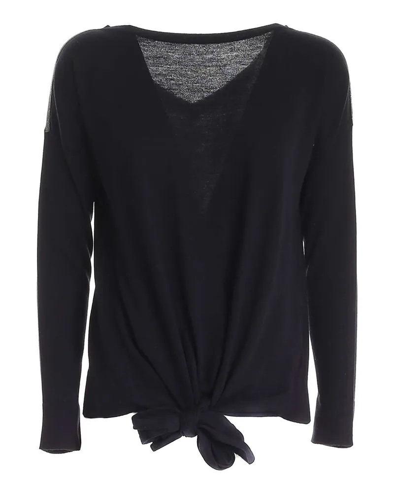 Fabiana Filippi V-Pullover - Schwarz Schwarz