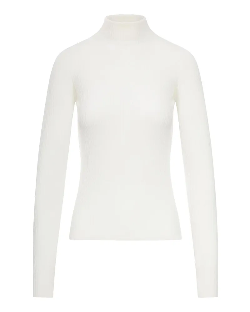 SPORTMAX Rundhalspullover - Weiß Weiß