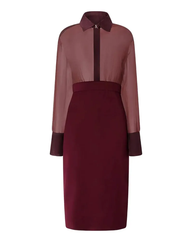 Genny Knielanges Kleid - Dunkelrot Dunkelrot