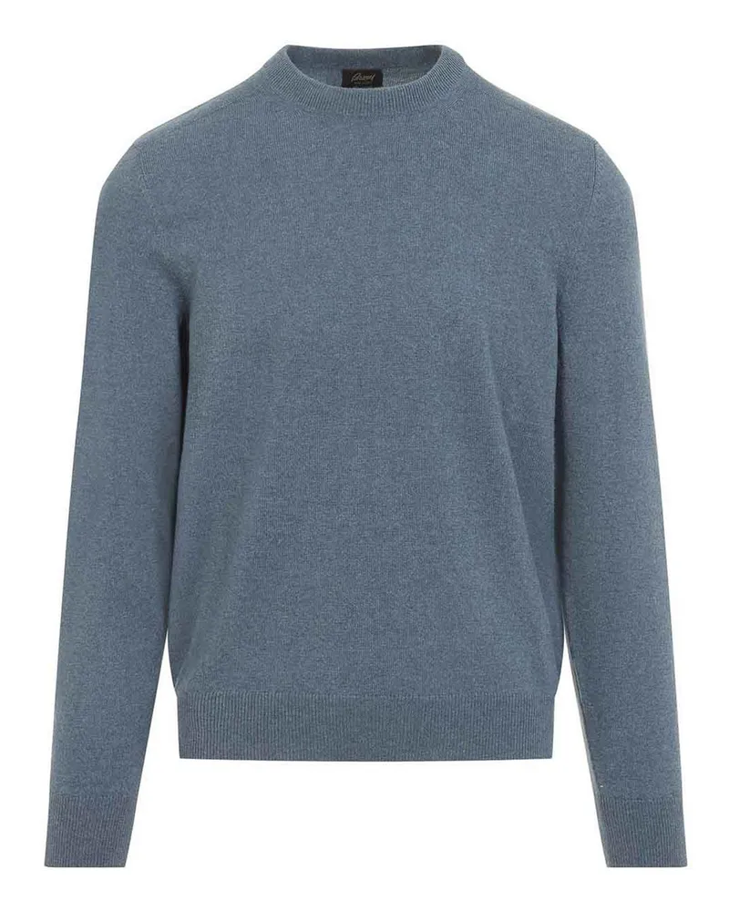 Brioni Rundhalspullover - Blau Blau