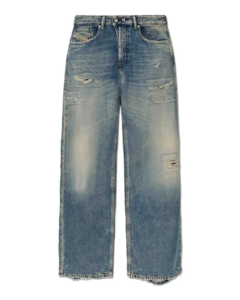 Diesel Straight Leg Jeans - Blau Blau