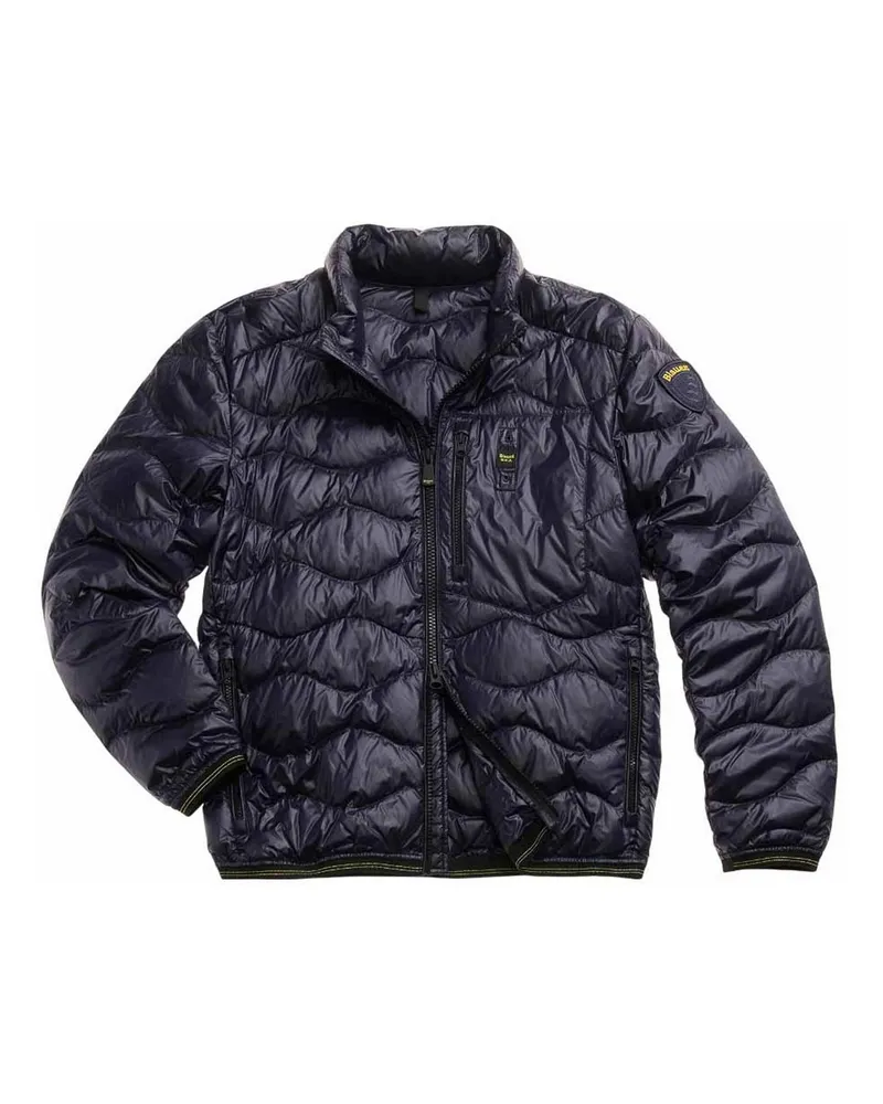 Blauer Knielanger Mantel - Blau Blau