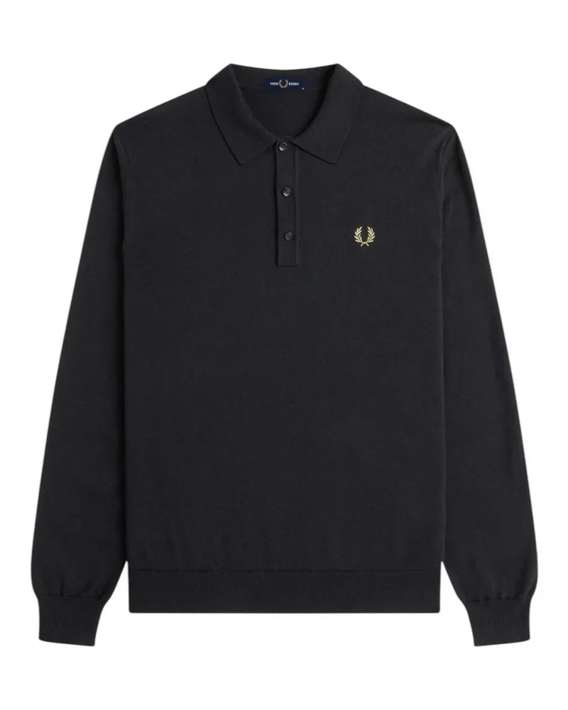 Fred Perry U-Boot-Pullover - Schwarz Schwarz
