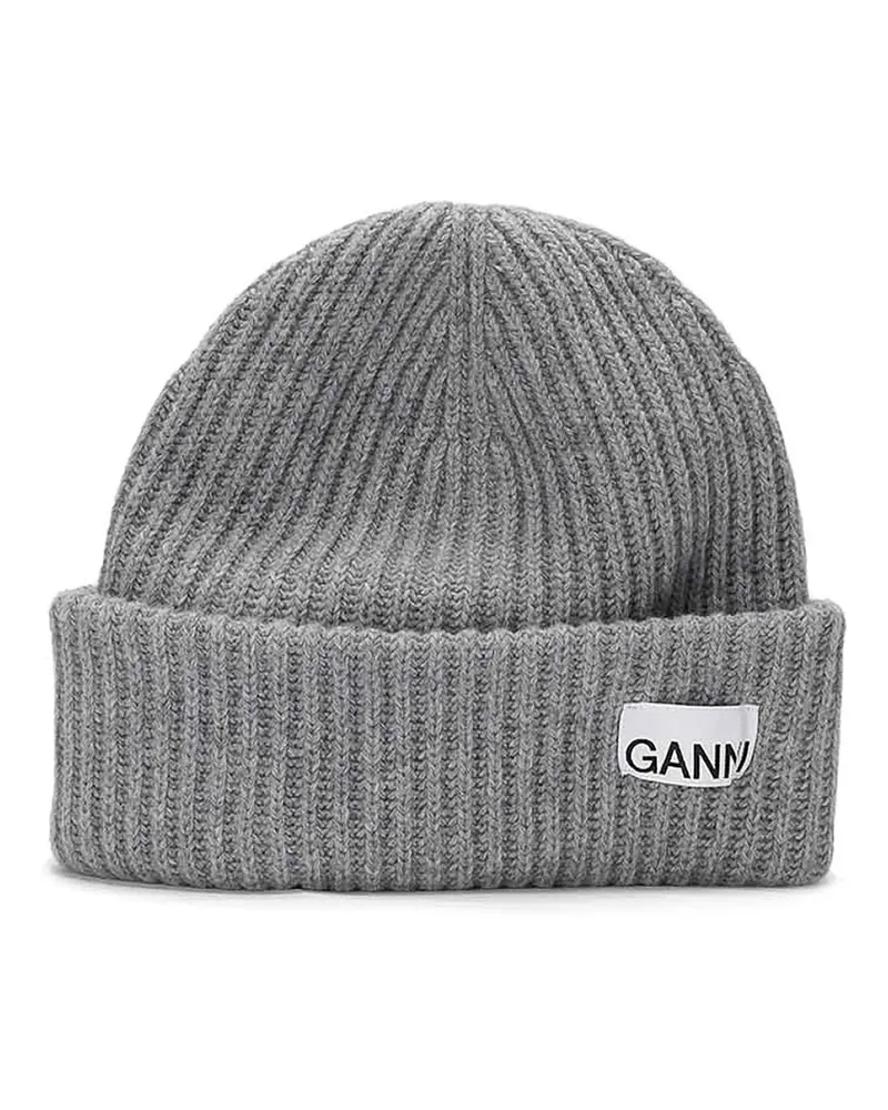 Ganni Mütze - Grau Grau