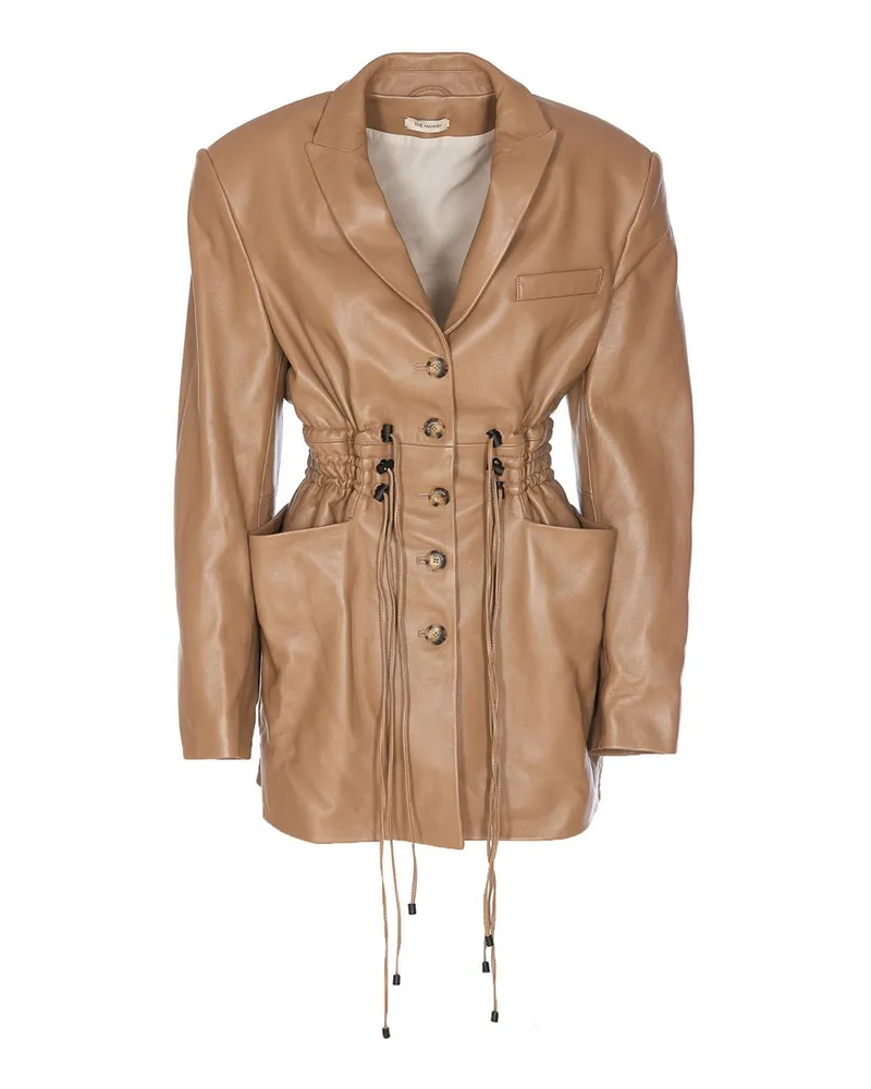 THE MANNEI Lederjacke - Beige Beige