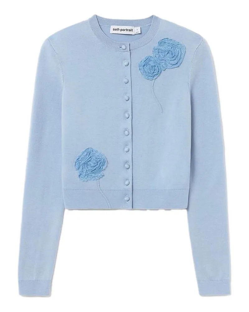 Self-Portrait Cardigan - Blau Blau